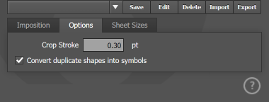 The Options tab The Options tab