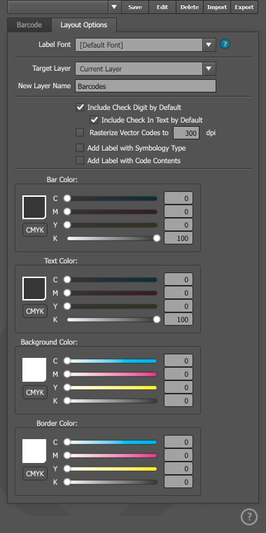 The Layout Options tab The Layout Options tab